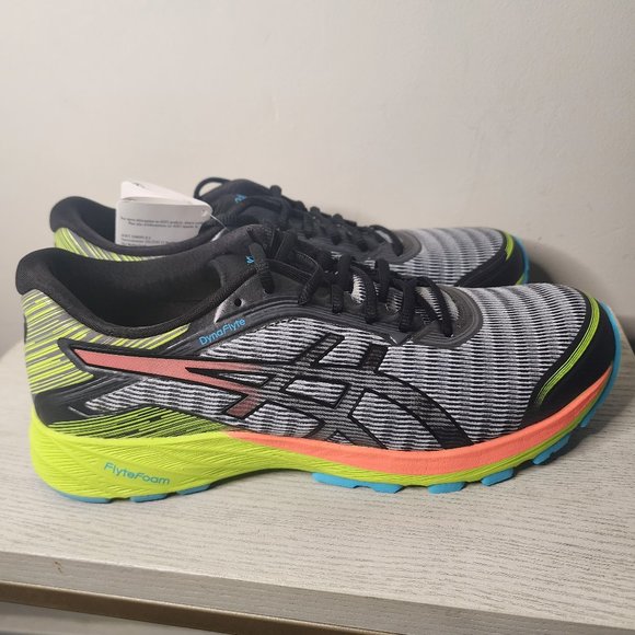 Asics Mid Grey, Flash Coral, Safety Yellow Gel Preleus Women's 11.5 - Picture 3 of 6